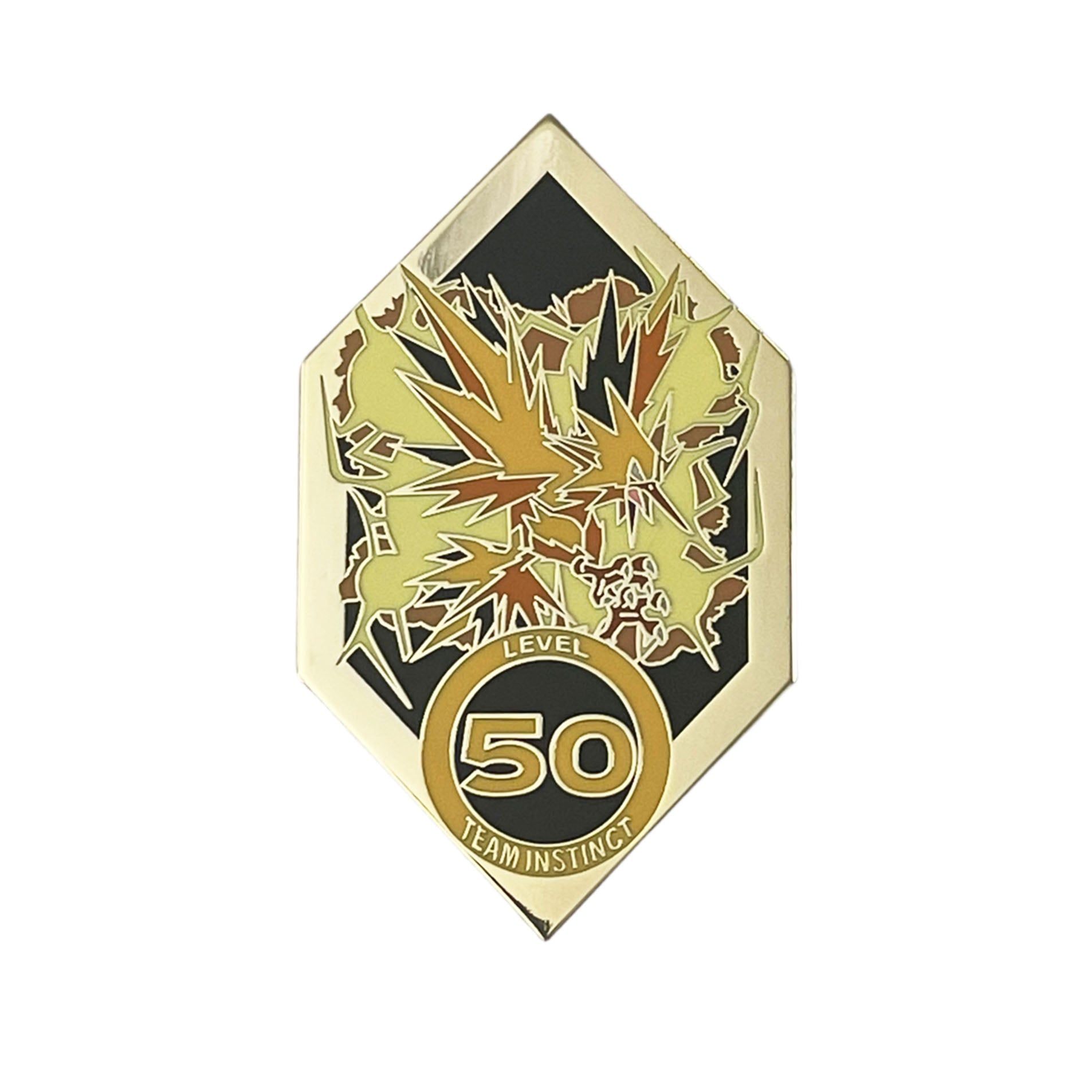 pokemon go gear Pokémon Go Team Instinct 50 Badge – Trainer Gear