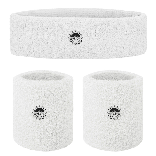 The Trainer Sweatband Set (White)