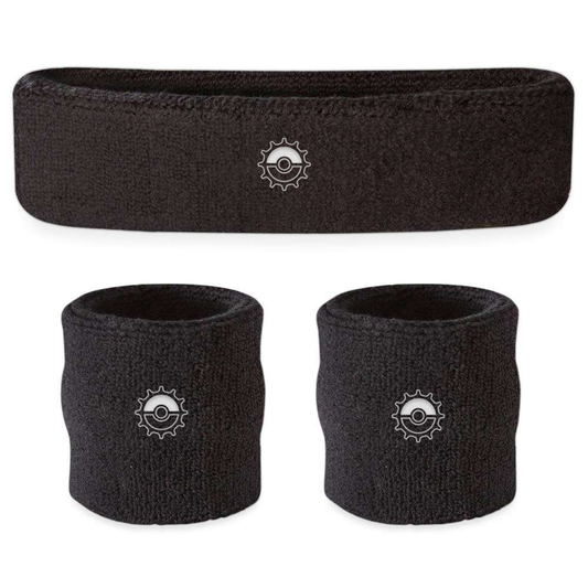 The Trainer Sweatband Set (Black)